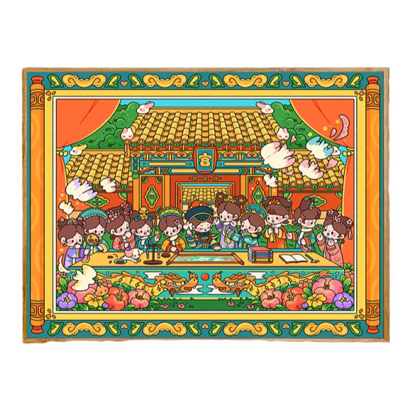 【糖里有豆豆】合集Ⅱ 奶香系列DIY数字油画 背板画布丙烯手工画
