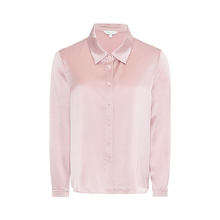 JESSIE纯色三醋酸衬衫女装25秋季简约气质光泽垂感高级感长袖上衣