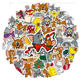 搞笑动画猫和老鼠可爱卡通行李箱贴纸手机电脑水杯滑板车装饰贴画