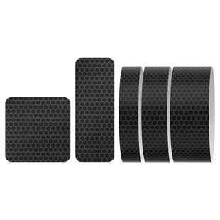 3M黑色反光车贴美规轮眉遮痕汽车划痕贴黑色隐形装饰反光片条防水