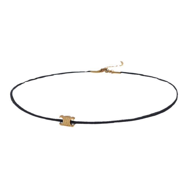 短款细皮绳小金门choker