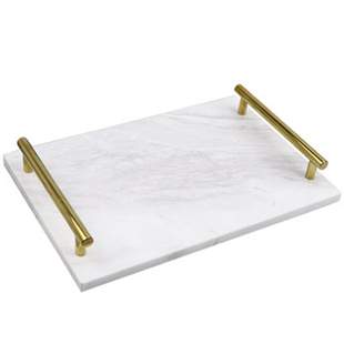 大理石托盘长方形圆形卫生间卫浴洗漱台收纳盘轻奢北欧ins样板房