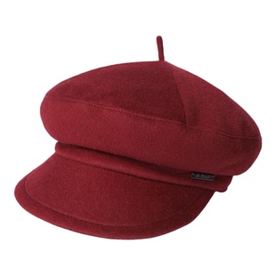 mrduck圆舞曲 新年礼物 氛围感穿搭红色帽子羊毛羊绒报童帽女春