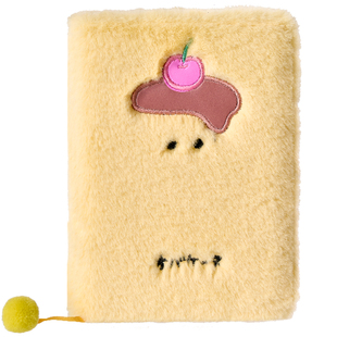 得力幽幽家族联名毛绒精装口袋本B6小笔记本子便携式记事本手账本本子毛绒本子动漫周边