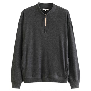 26新款糯唧唧高级感男女半拉链立领套头老钱风休闲卫衣