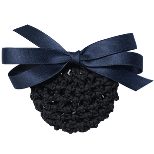 头花发网女护士盘头发网兜职业空姐酒店工作简约头饰蝴蝶结发饰新