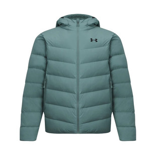 安德玛UA秋冬新款Core男运动休闲短款连帽鸭绒羽绒服外套6011315