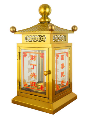 源头工厂落地不锈钢四方宫灯添油灯 家用寺庙祠堂供奉长明灯批发