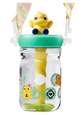 babycare恐龙冷萃儿童水杯吸管杯