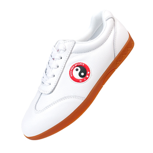 太极鞋女秋冬季真皮牛筋底武术训练专用鞋运动鞋太极拳练功鞋男士