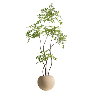 假绿植装饰仿真绿植室内盆栽大型落地摆件客厅轻奢防真植物南天竹