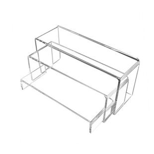 亚克力置物架桌面u型增高玩具模型收纳展示架透明分层架隔板现货