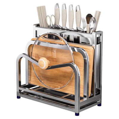 厨伴304不锈钢厨房刀架置物架