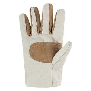 帆布手套劳保耐磨工作加厚透气24道线双层工地干活劳动机械电焊男