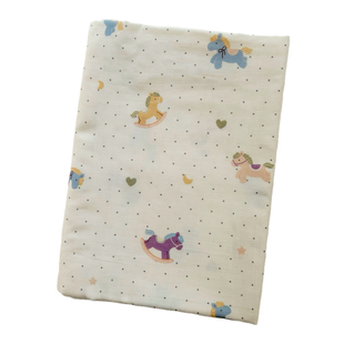 马年小马纯棉婴儿a类双层纱布料全棉宝宝被套床单睡衣家居服面料