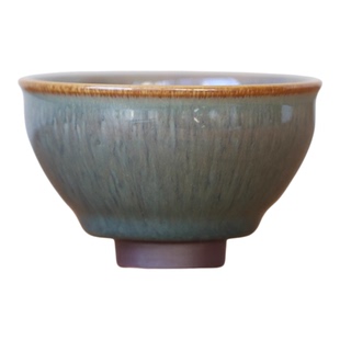 范泽锋天目盏兔毫盏建盏陶瓷茶杯绿色渐变釉面功夫茶具单个礼盒装