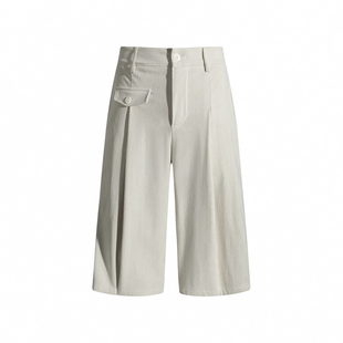 咖色超火爆款灯芯绒七分裤女小众时尚穿搭秋冬高级感过膝休闲中裤