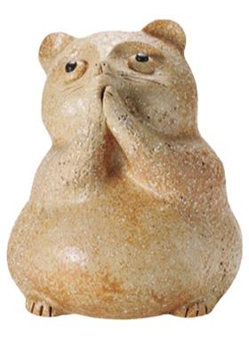 手工粗陶制品陶居家摆件日式招财