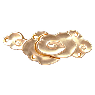 祥云.金-汉服子母扣-原创复古立领对襟比甲明制金属手作扣哑光