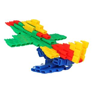 儿童塑料拼插火箭子弹头积木3-6岁幼儿园男女孩早教拼装益智玩具