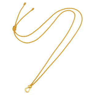 纯手工编织项链绳挂钩可穿黄金锁吊坠挂绳儿童女细款可调节挂件绳