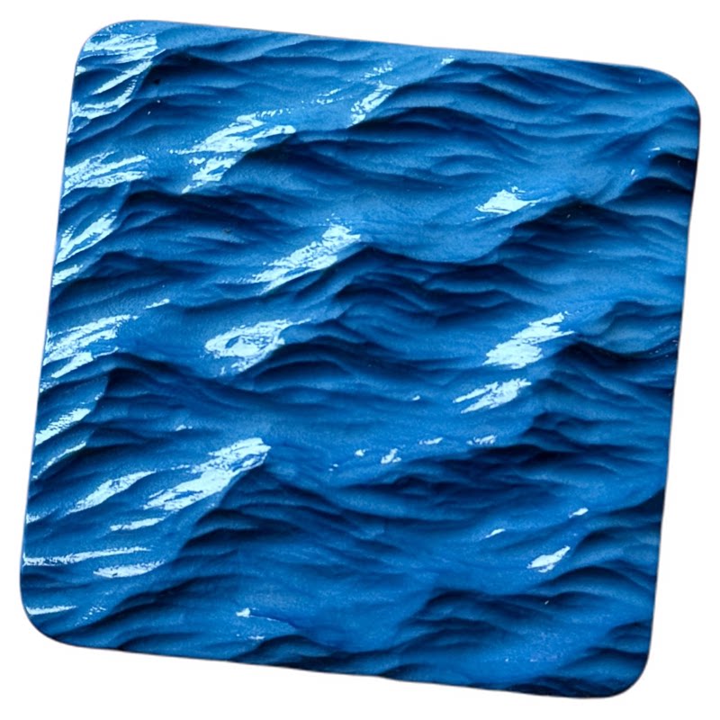 海也海浪水波纹立体冰箱贴