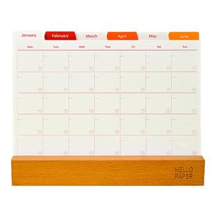 索引计划台历2026新款定制办公室跨境创意摆件活页分隔每周日程计划记事迷你自律打卡高颜值工作每日计划表