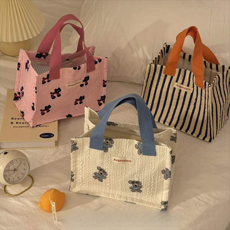 饭盒包ins风手提袋子大容量上班族带饭便当包高颜值便携手拎袋女