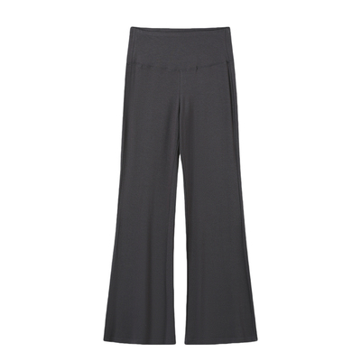 藏青色微喇裤女百搭修身直筒裤子