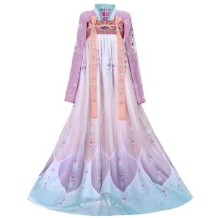 新款汉服女古装清新淡雅超仙齐胸襦裙汉元素唐制国风白菜价演出服