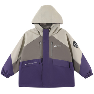 男童外套2025秋冬新款中大儿童夹棉加厚三合一冲锋衣男孩春秋薄款