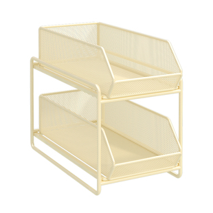 桌面书架置物架学生书桌上分层抽拉式收纳盒办公室工位神器文件架