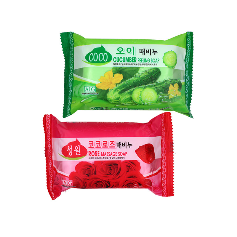 韩国进口城愿可可洗澡去灰香皂搓泥去角质去泥沐浴皂温和清洁