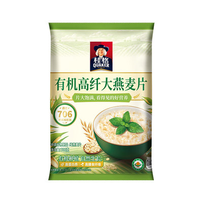 桂格有机燕麦片营养健身代餐早餐