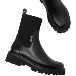 CHARLES&KEITH春季女靴CK1-90920133厚底方头切尔西靴短靴女靴