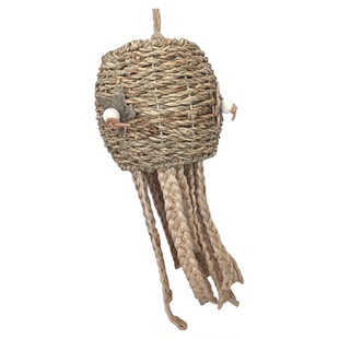 中大型鹦鹉啃咬玩具原色彩色草编玉米皮撕咬磨嘴挂串鸟用品笼配挂