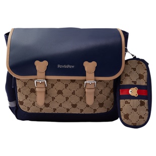 PawinPaw卡通小熊童装秋新男女童时尚老花撞色大容量书包双肩包
