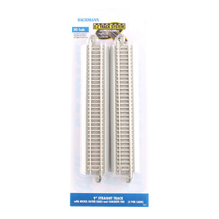 百万城HO比例仿真水泥枕木镍合金9英寸直轨火车模型轨道配件4根