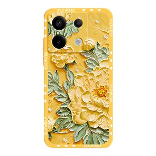 油画花朵适用红米Note13Pro手机壳RedmiNote13Pro+小米noto13R/RPro新款redmi硅胶5G好看套135G防摔十外壳加