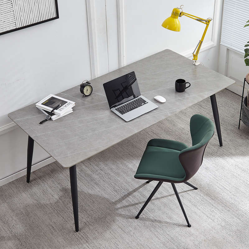 北欧岩板电脑桌书桌现代台式组合轻桌子桌椅简约奢家用电脑办公