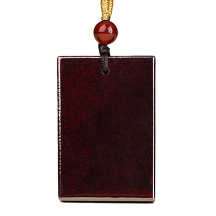 高含量原矿朱砂吊坠平安无事牌男女款正品挂件项链马年本命年礼物