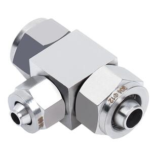 304不锈钢快拧三通变径锁母式终端PU管尼龙管四氟软管气管快速T型