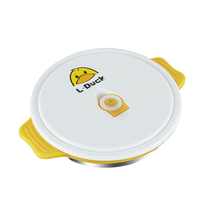 宝宝餐盘吸附分格带盖316不锈钢男女孩儿童吃饭专用饭碗婴儿吸盘