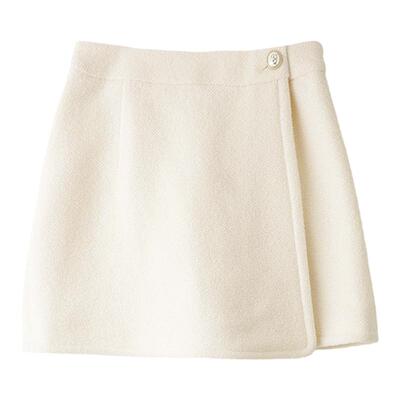 SNIDEL拉链休闲毛呢裙裤