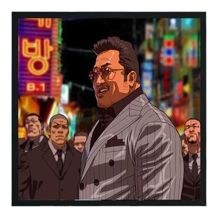 马东锡肌肉猛男李小龙电影武术馆装饰画健身房散打UFC拳击馆挂画