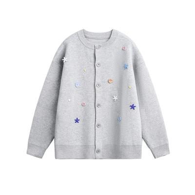 TIRED设计趣味纽扣开衫毛衣外套