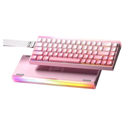 AULA/狼蛛hero68HE黑白雾透磁轴机械键盘RT灯箱有线电竞游戏专用