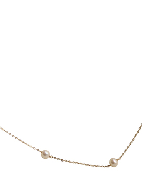 天然淡水珍珠项链强光14k包金