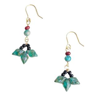 Hemo手作『锦绣未央』国风原创新中式琉璃耳坠文艺复古编制耳环女