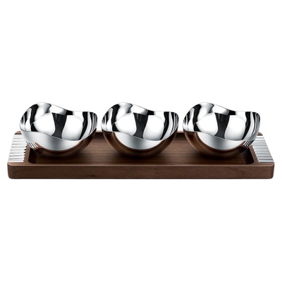 MODERN零食碗坚果盘轻奢胡桃木